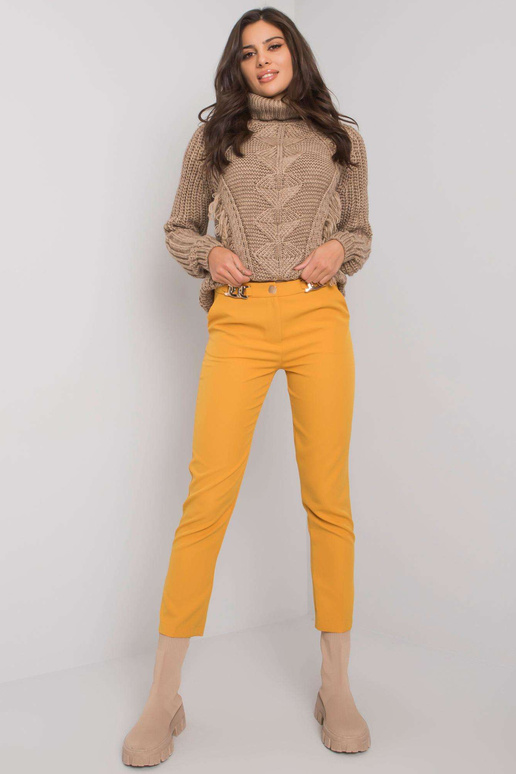 Hořčicové elegantní kalhoty Beverley
