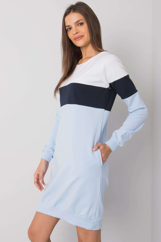 Bílé a tmavě modré šaty Feliciana RUE...