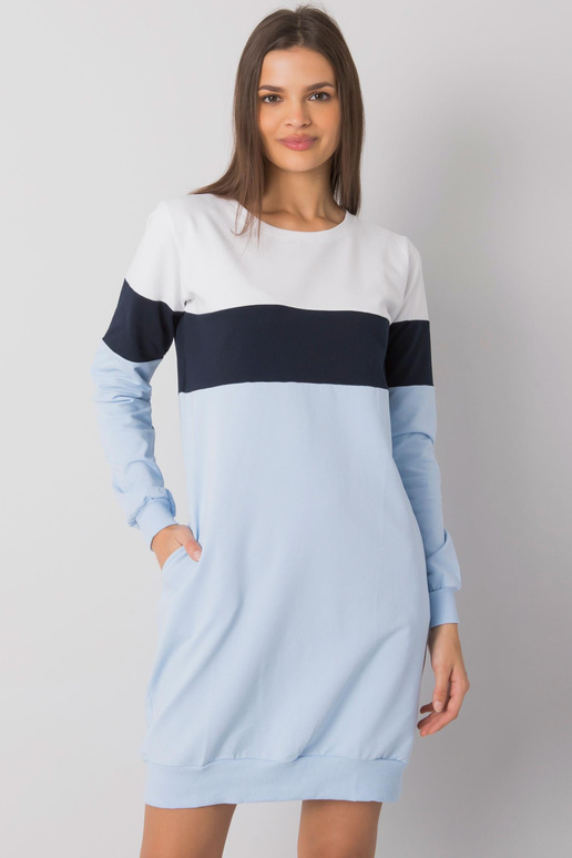 Bílé a tmavě modré šaty Feliciana RUE...