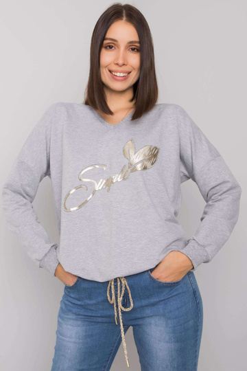 Šedá melanžová halenka plus... 2