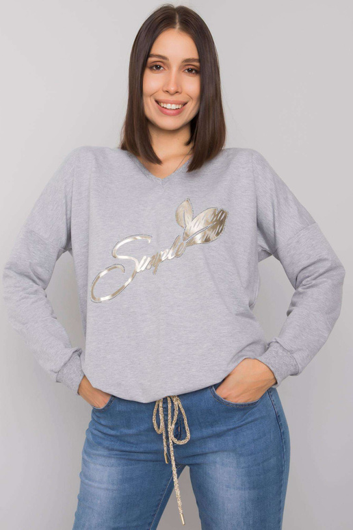 Šedá melanžová halenka plus size...