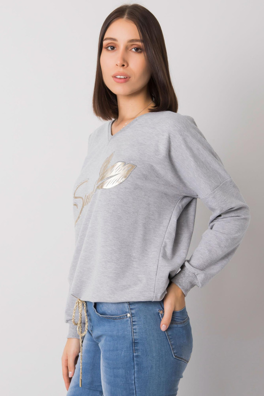 Šedá melanžová halenka plus size...