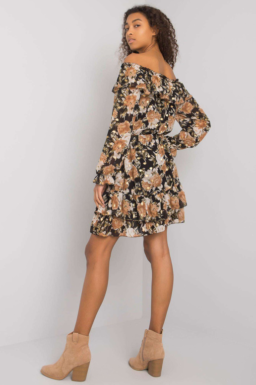 Černé a béžové španělské šaty se...