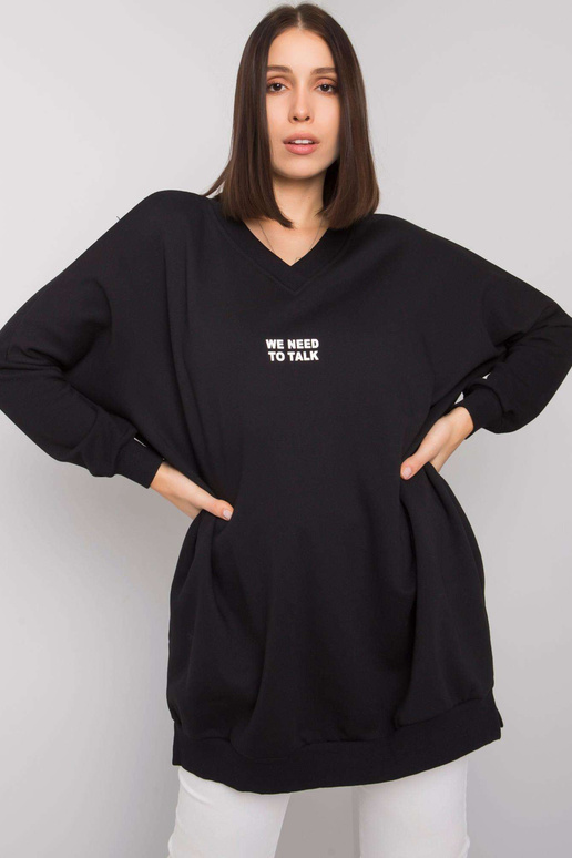 Bavlněná tunika Raella černá plus size