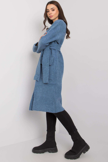 Modrý kardigan s vázáním...