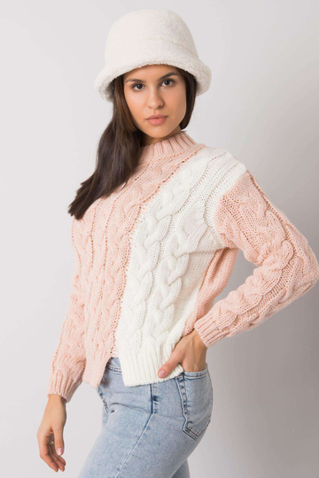 Růžový dámský svetr s...