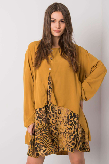 Hořčičné volné šaty Gracilyn