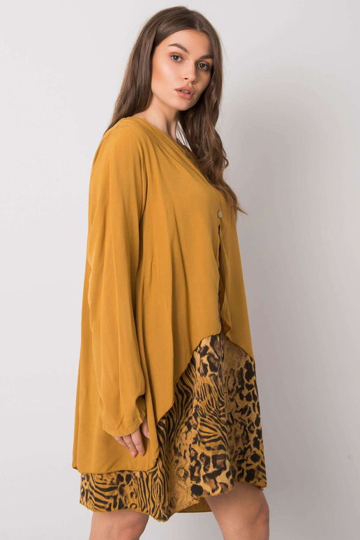 Hořčičné volné šaty Gracilyn