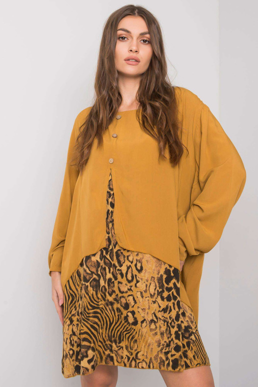 Hořčičné volné šaty Gracilyn