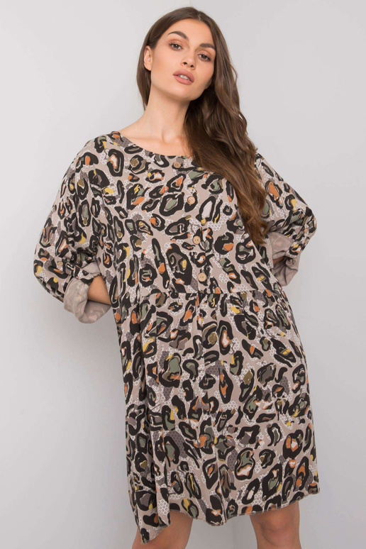 Šedé šaty Earlene viskózové