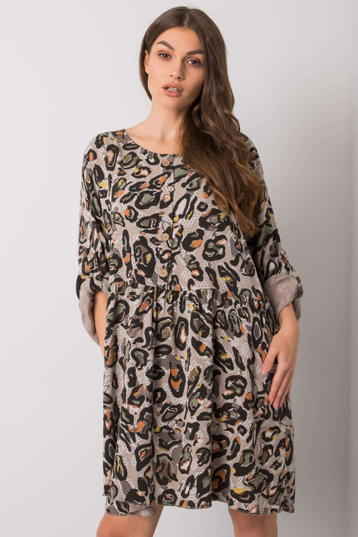 Šedé šaty Earlene viskózové