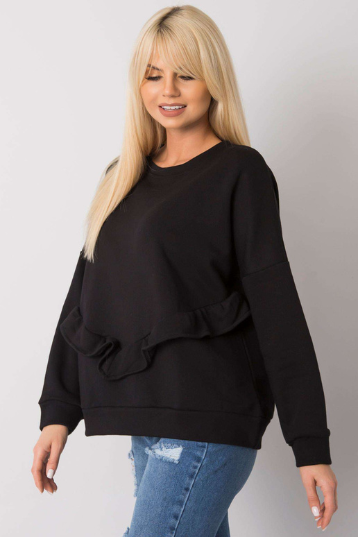 Černá volánová mikina Frose RUE PARIS