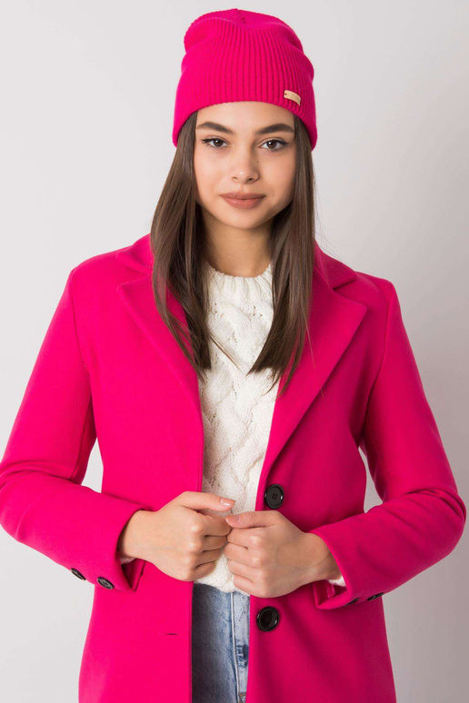 Fuchsiová pletená čepice RUE PARIS