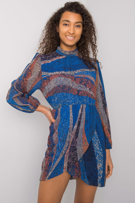 Tmavě modré šaty pro ženy s potisky...