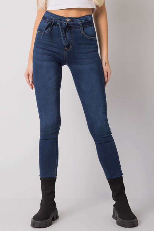 Tmavě modré džíny s vázáním Lexington