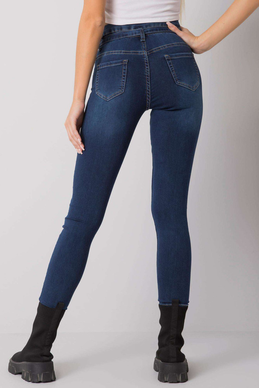 Tmavě modré džíny s vázáním Lexington