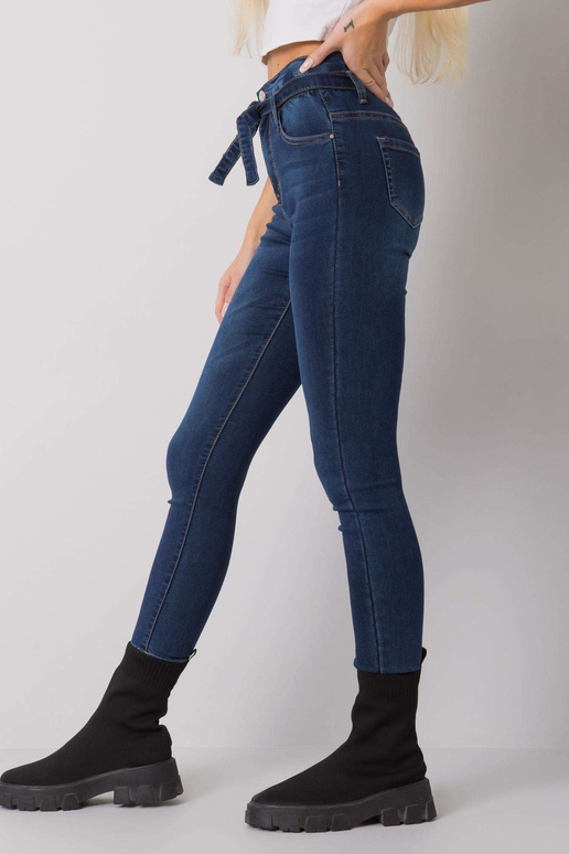 Tmavě modré džíny s vázáním Lexington