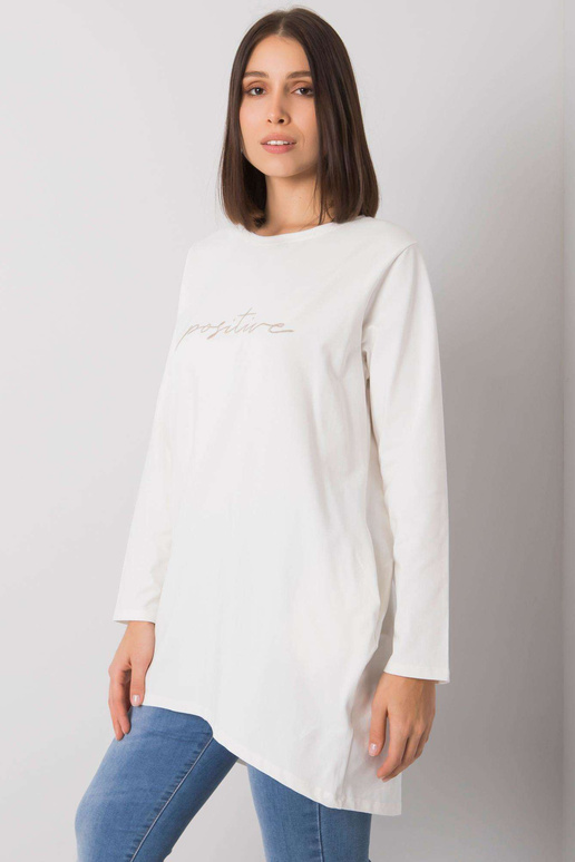 Ecru tunika plus size s nápisem Kaylah