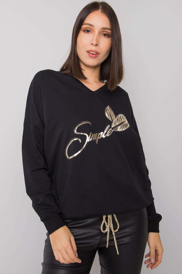 Černá nadměrná halenka s...