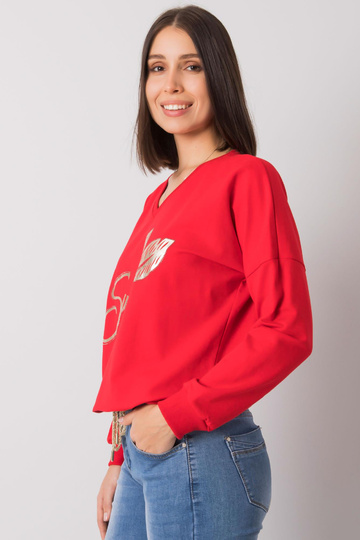 Červená nadměrná halenka s...