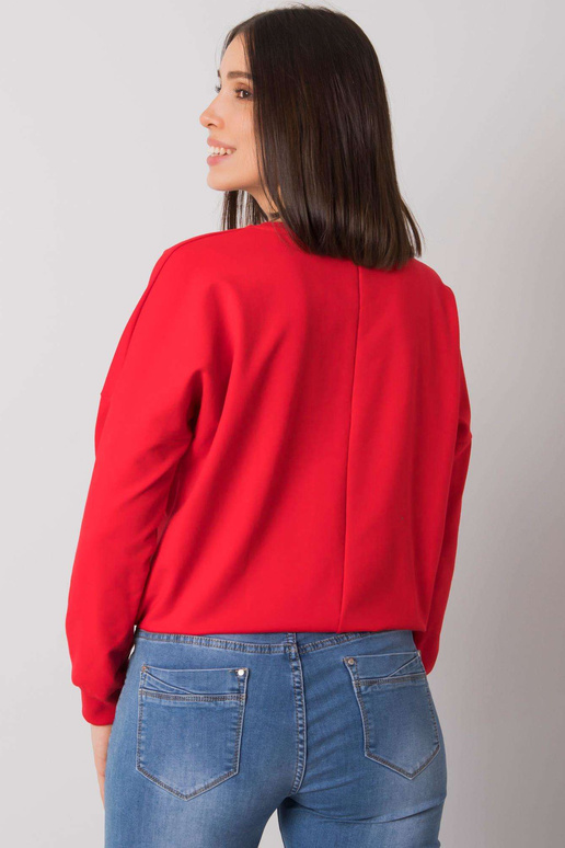 Červená nadměrná halenka s potiskem...