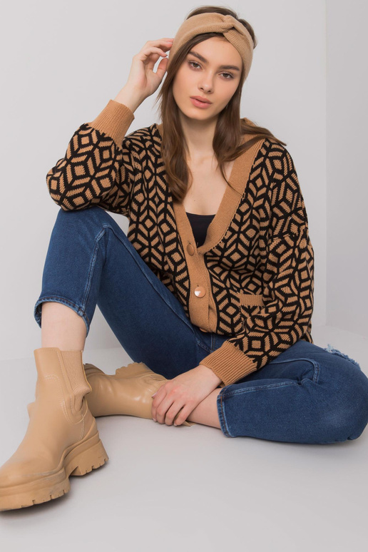 Černo-béžový cardigan Abrantes RUE PARIS