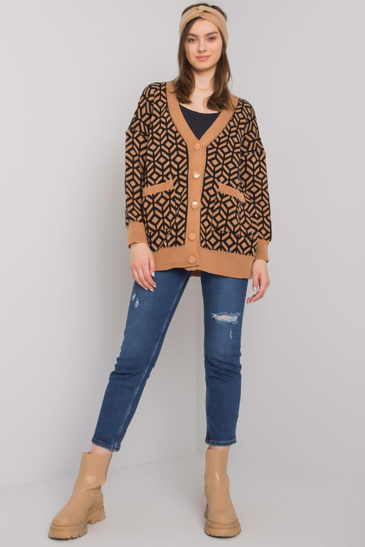 Černo-béžový cardigan Abrantes RUE PARIS