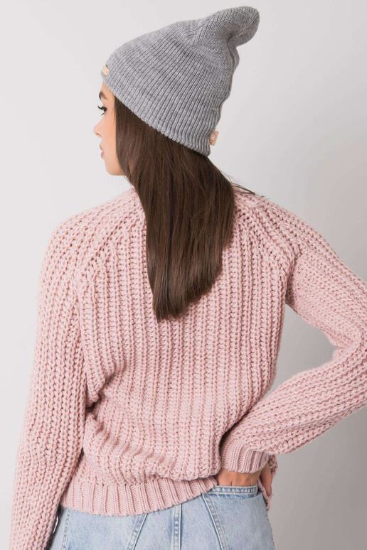 Šedá pletená čepice RUE PARIS