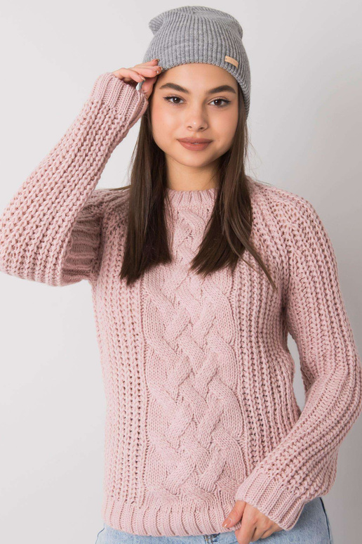 Šedá pletená čepice RUE PARIS