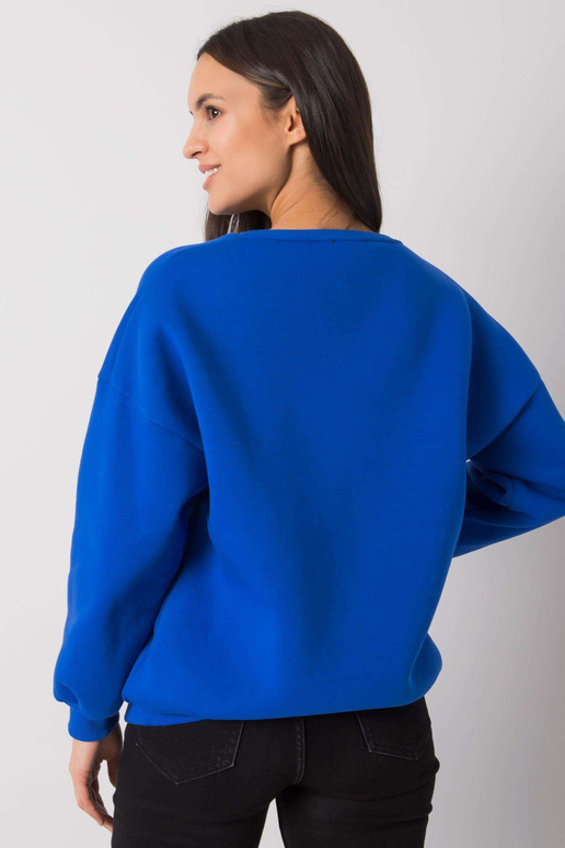 Tmavě modrá mikina bez kapuce pro...