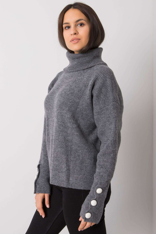 Tmavě šedý dámský rolák Emrie RUE PARIS