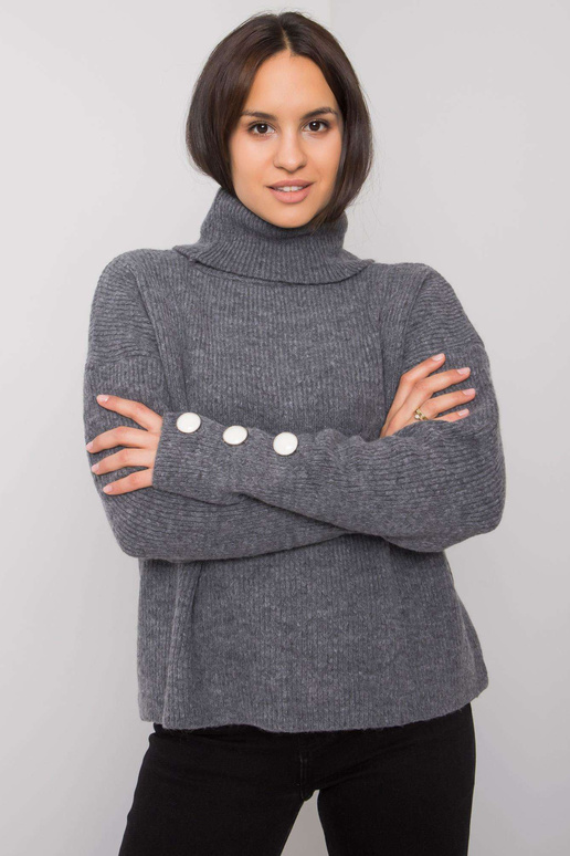 Tmavě šedý dámský rolák Emrie RUE PARIS