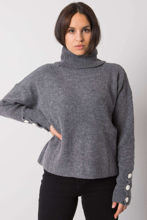 Tmavě šedý dámský rolák Emrie RUE PARIS