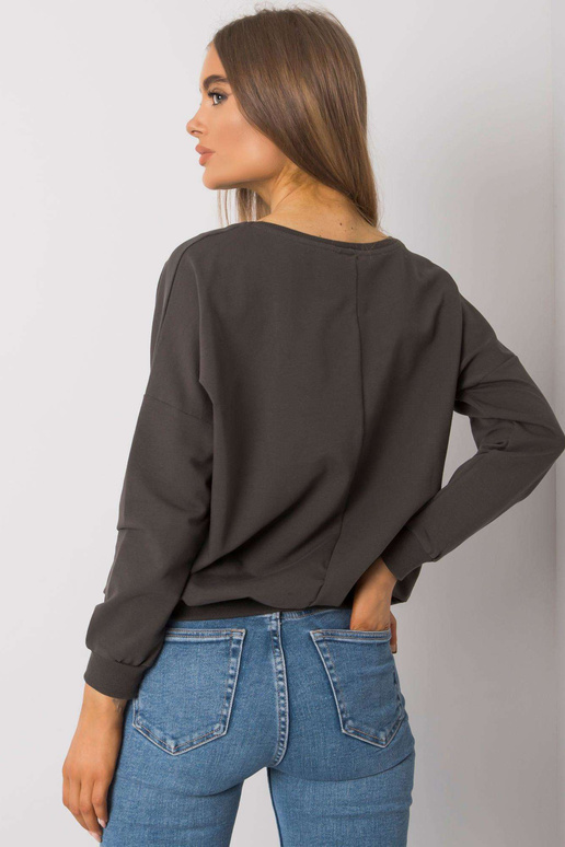 Tmavá khaki mikina pro ženy bez...