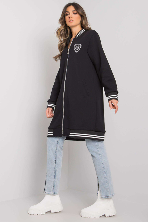 Černá dlouhá mikina s Lucia RUE PARIS