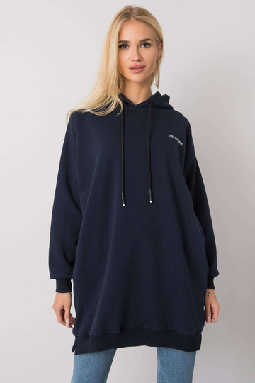 Tmavě modrá mikina s...