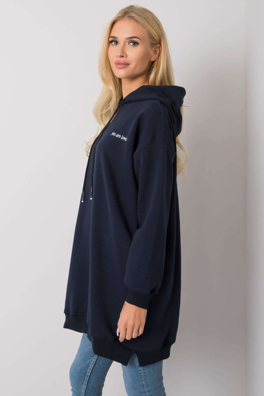 Tmavě modrá mikina s kapsami Indira