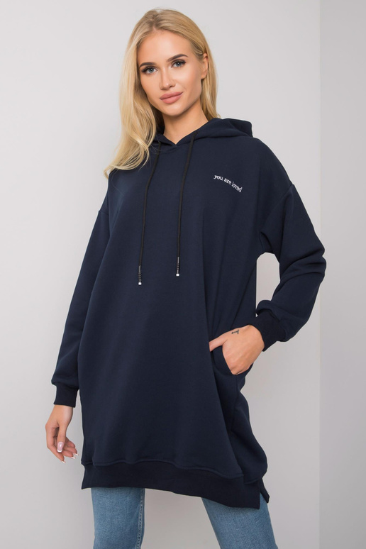 Tmavě modrá mikina s kapsami Indira