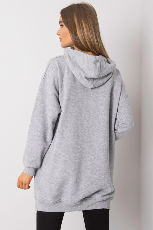 Šedá melanžová mikina s kapsami Indira