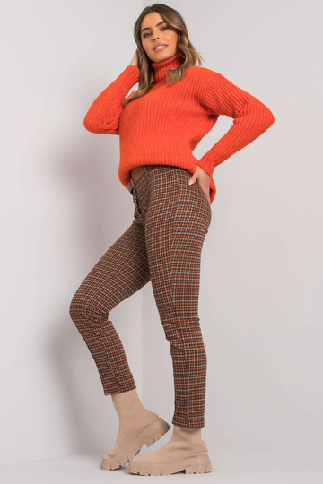 Oranžovo-béžové kalhoty s...