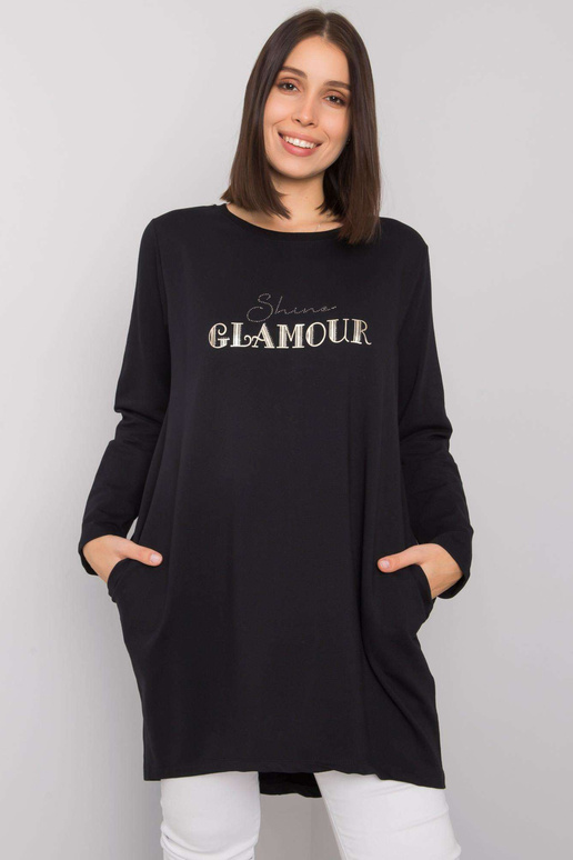 Černá tunika velké velikosti s...