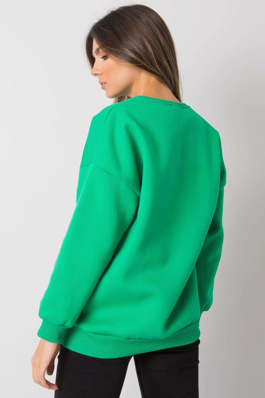 Zelená mikina bez kapuce pro ženy...
