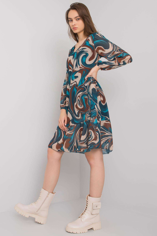 Mořské šaty s volánem Burano