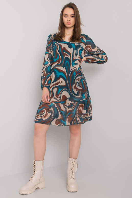 Mořské šaty s volánem Burano