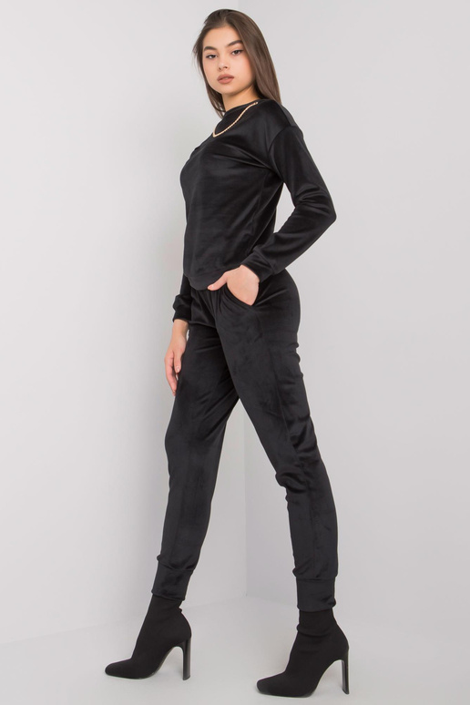 Černý velurový set Tampa