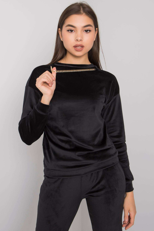 Černý velurový set Tampa