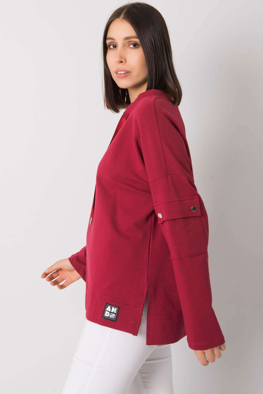 Vínová halenka větší velikosti s... Vínová halenka větší velikosti s...