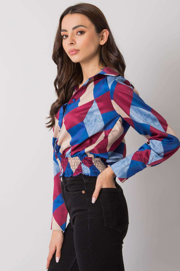 Vínově modrá košilová...