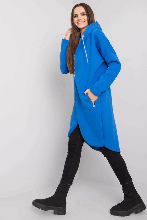 Tmavě modrá dlouhá mikina pro ženy Tabby