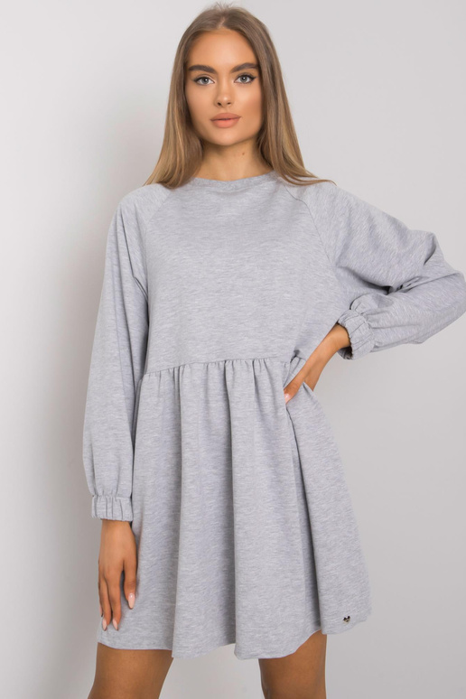 Šedé šaty Melange Bellevue s dlouhým...
